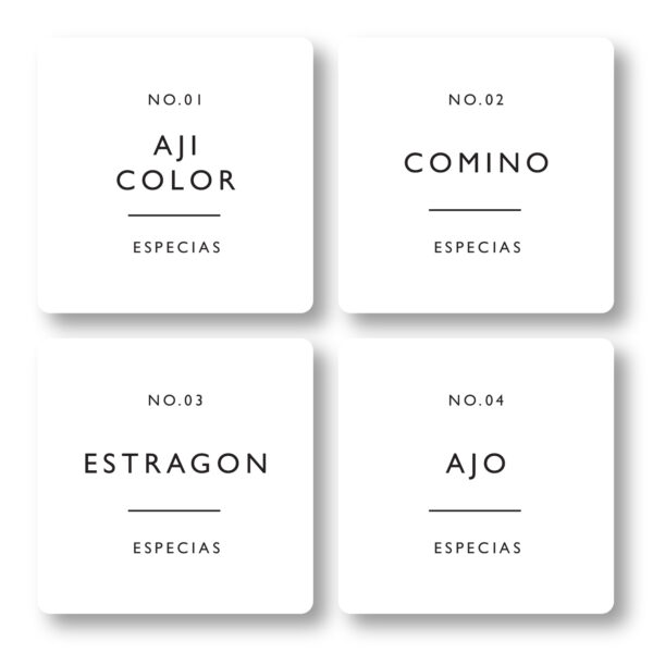 Etiquetas Especias Minimalista - Imagen 2