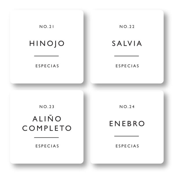 Etiquetas Especias Minimalista - Imagen 7